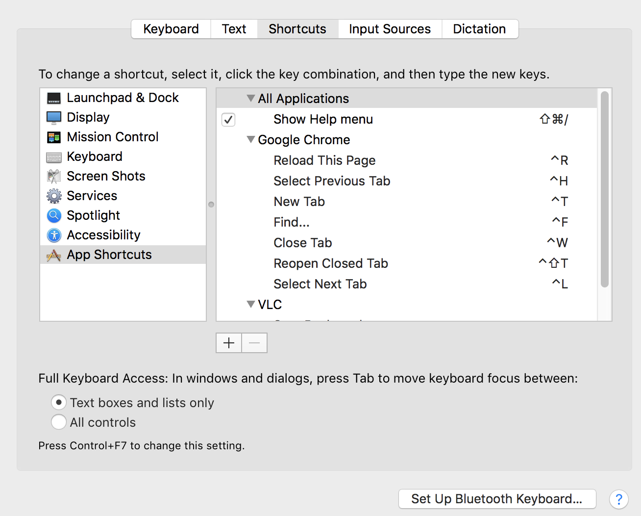 mac shortcut for new tab chrome